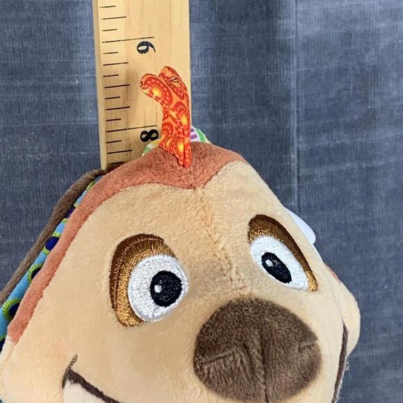 LAMAZE Disney Lion King Clip and Go 9” Timon Baby Toy Stuffed Plush Crinkle Toy - Picture 6 of 6